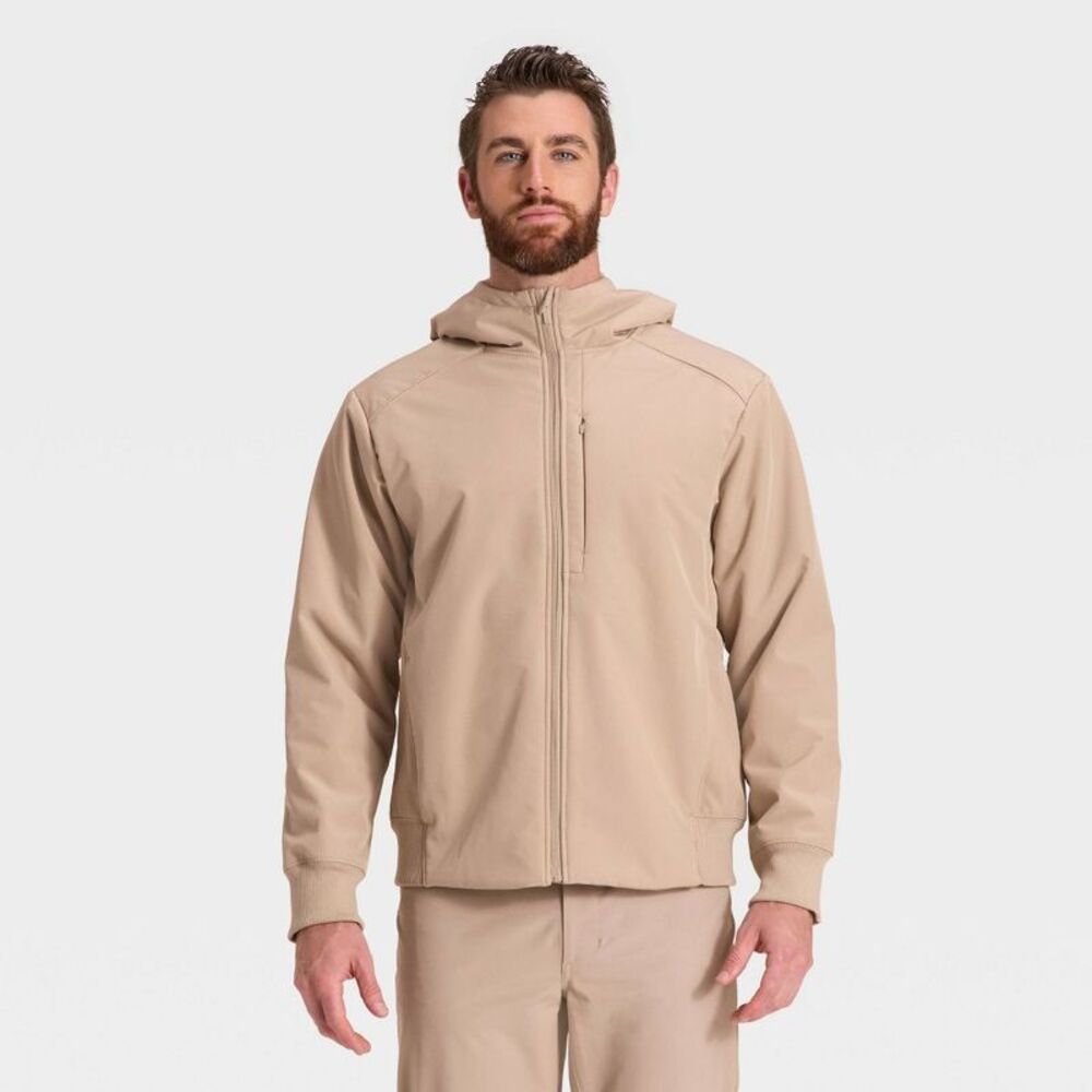 Men's Soft Shell Fleece Jacket - All In Motion Tan L